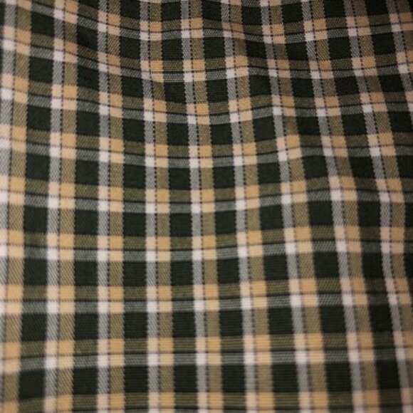 LL Bean Mens Button Up Collared Shirt Large Regular Green Plaid LG - Picture 6 of 10